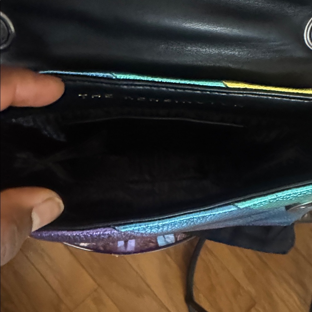 Kurt Geiger Rainbow Metallic Diagonal Stripe Shoulder Bag - Picture 10 of 16